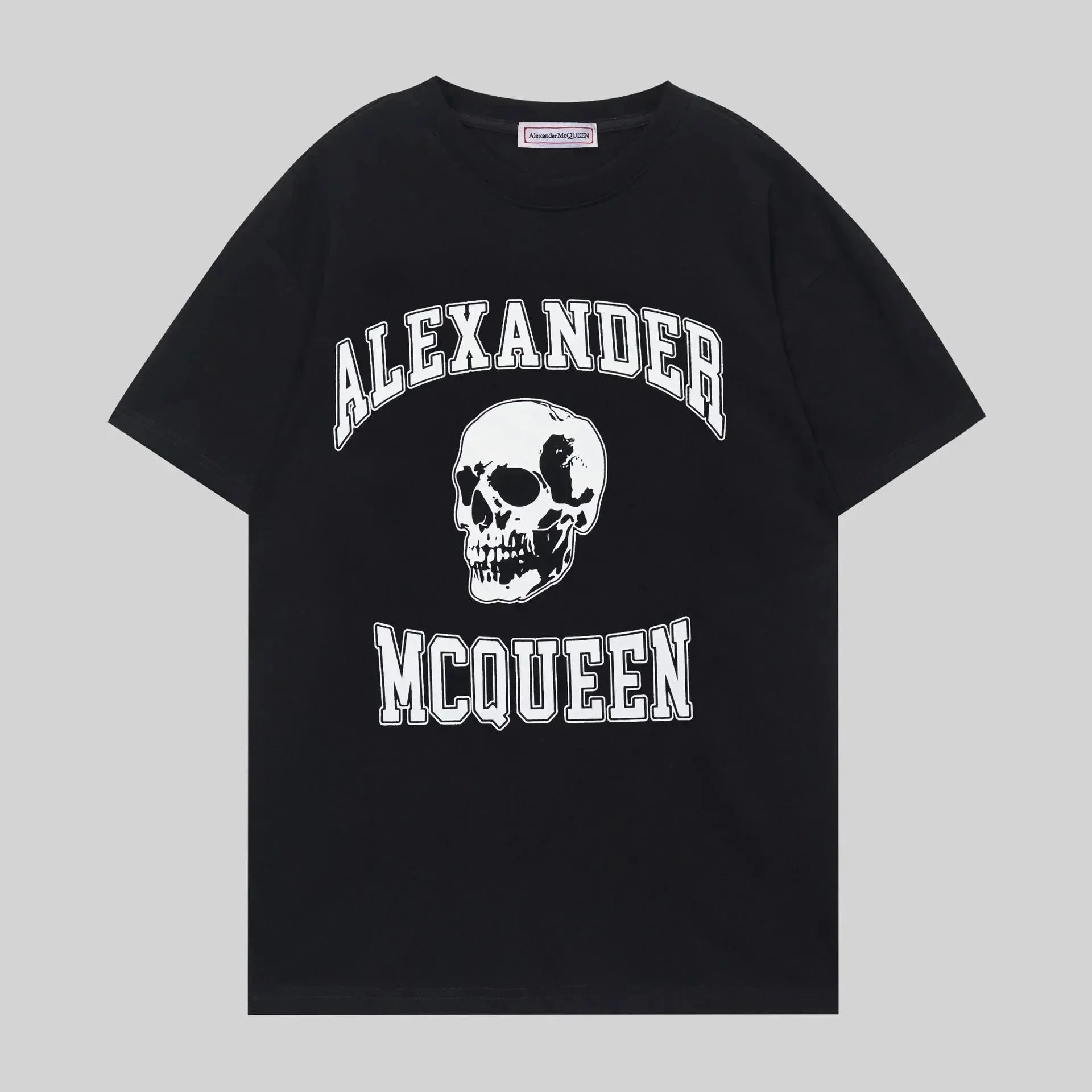 Alexander McQueen AMQ Skull Graphic Cotton T-Shirt Black